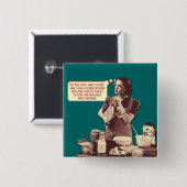 Retro Houseechtgenote Button - Slapytime Cake (Voorkant /achterkant)