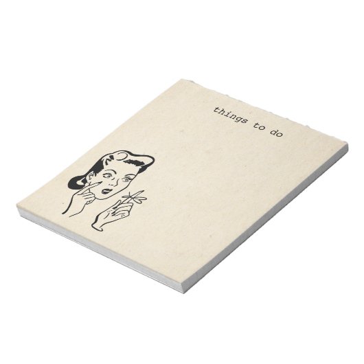 Retro Houseechtgenote Dingen om Memo Pad te doen Notitieblok (Linkerzijde)