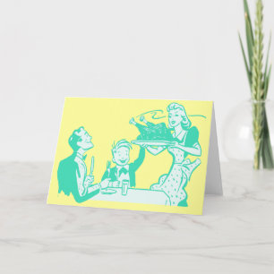 Retro Houseechtgenote Feestdagen Kaart