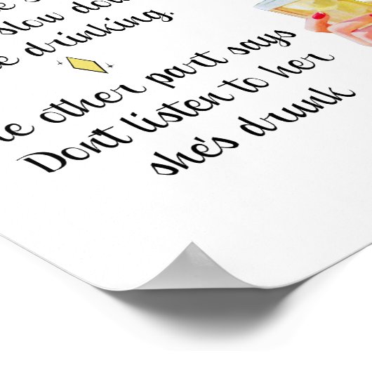 Retro Houseechtgenote Funny Quote Drink Poster (Hoek)