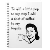 Retro Houseechtgenote Funny Tequila Coffee Pep Quo Notitieboek (Voorkant)