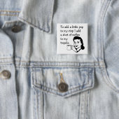 Retro Houseechtgenote Funny Tequila Coffee Pep Quo Vierkante Button 5,1 Cm (In situ)