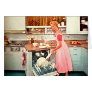 Retro Houseechtgenote in Kitchen