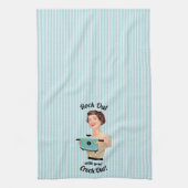 Retro Houseechtgenote is klaar met je Crock Out Theedoek (Verticaal)