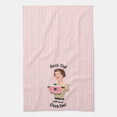 Retro Houseechtgenote is klaar met je Crock Out Theedoek (Verticaal)
