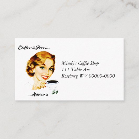 Retro Houseechtgenote Koffie en advies (Voorkant)