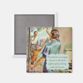 Retro Houseechtgenote Magneet (Voorkant / Achterkant)