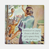 Retro Houseechtgenote Magneet (Voorkant)