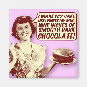 Retro Houseechtgenote Magnet - Negen inch chocolad