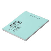 Retro Houseechtgenote Opmerking: Zelfstandige Aqua Notitieblok (Linkerzijde)