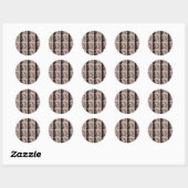 Retro Houseechtgenote Ronde Sticker (Vel)