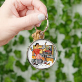 Retro Houseechtgenote Sleutelhanger (Hand)