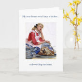 Retro Houseechtgenote - Tired of the Kitchen Kaart (Gele Bloem)