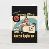 Retro Houseechtwasdroger Kaart (Voorkant)