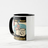 Retro Houseechtwasdroger Mok (Voorkant links)