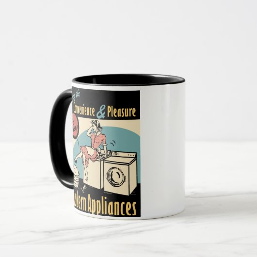 Retro Houseechtwasdroger Mok (Voorkant links)