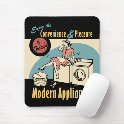 Retro Houseechtwasdroger Muismat (Met muis)