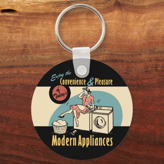 Retro Houseechtwasdroger Sleutelhanger (Voorkant)