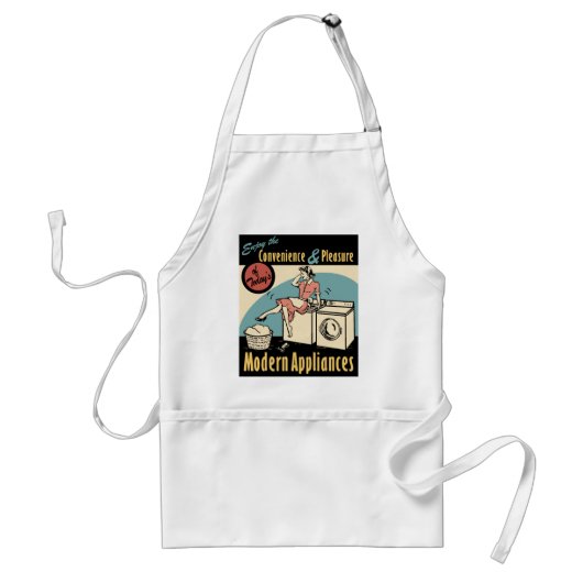 Retro Houseechtwasdroger Standaard Schort (Voorkant)