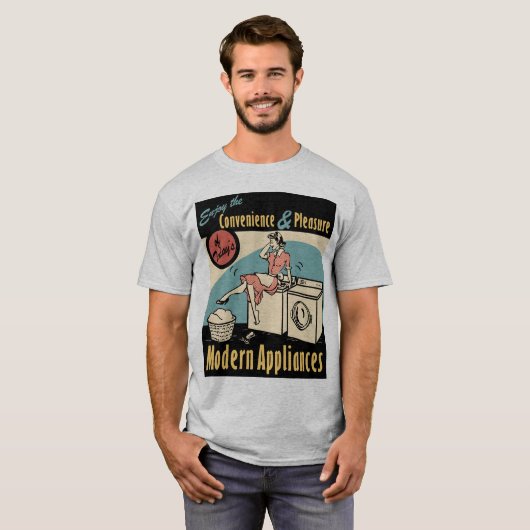 Retro Houseechtwasdroger T-shirt (Voorkant volledig)