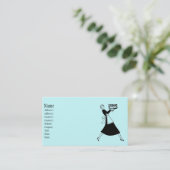 Retro Housekeeper Visitekaartje (Staand voorkant)