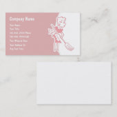 Retro Housekeeper Visitekaartjes (Voorkant / Achterkant)