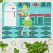 Retro Houseoman Kitchen Towels Theedoek (Gevouwen)