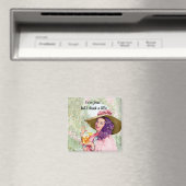 Retro Housevrouw Sun Pet Cocktail Flowers Magneet (Insitu (Vaatwasser))