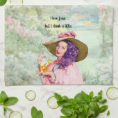 Retro Housevrouw Sun Pet Cocktail Flowers Theedoek (Gevouwen)