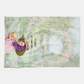 Retro Housevrouw Sun Pet Cocktail Flowers Theedoek (Horizontaal)