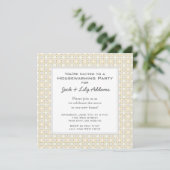 Retro Housewarming Invitation - Gold Kaart (Staand voorkant)
