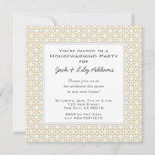 Retro Housewarming Invitation - Gold Kaart (Voorkant)