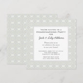 Retro Housewarming Invitation - Silver Kaart (Voorkant / Achterkant)
