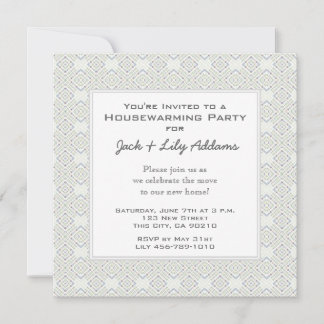 Retro Housewarming Invitation - Silver Kaart
