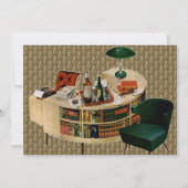 Retro Housewarming Party Kaart (Voorkant)