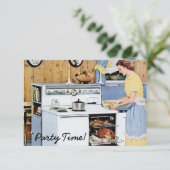 Retro Housewarming Party V2 Kaart (Staand voorkant)