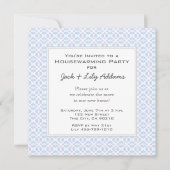 Retro Housewarming Uitnodiging - Blauw (Voorkant)