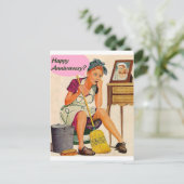 Retro Housewel Jubileum Briefkaart (Staand voorkant)