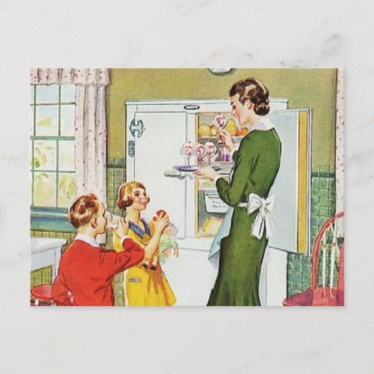 Retro Housewife Briefkaart (Voorkant)