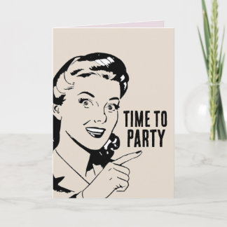 RETRO HOUSEWIFE FUNNY BIRTHDAY GREETING CARD KAART