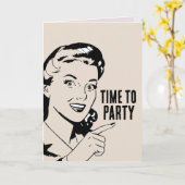 RETRO HOUSEWIFE FUNNY BIRTHDAY GREETING CARD KAART (Gele Bloem)