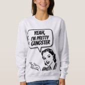 RETRO HOUSEWIFE "GANGSTER" FUNNY T-SHIRTS (Voorkant)