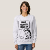 RETRO HOUSEWIFE "GANGSTER" FUNNY T-SHIRTS (Voorkant volledig)