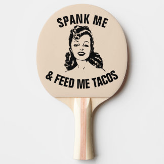 RETRO HOUSEWIFE SPANKENDE PADDLES PINGELEN PONG TAFELTENNISBATJE