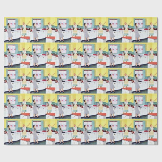 Retro Housewives Cadeaupapier (Vlak)