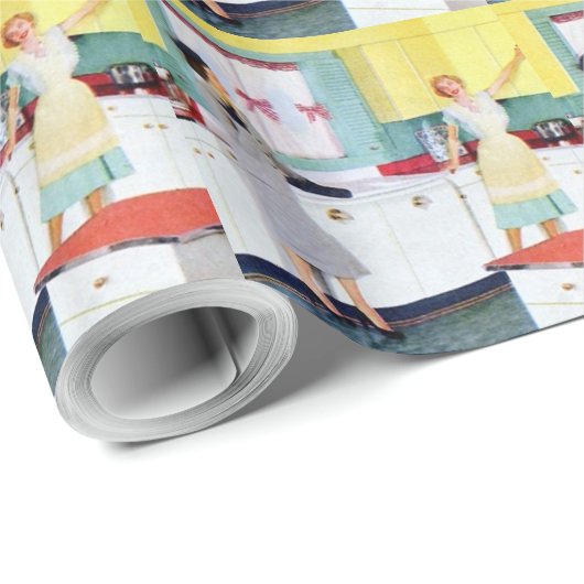 Retro Housewives Cadeaupapier (Rol Hoek)