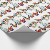 Retro Housewives Chores Cadeaupapier (Hoek)