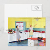 Retro Housewives in Kitchen Briefkaart (Voorkant / Achterkant)