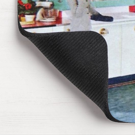 Retro Housewives in Kitchen Muismat (Hoek)