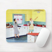 Retro Housewives in Kitchen Muismat (Met muis)